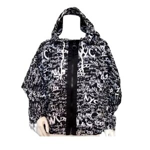 New DKNY Medium Jacket Graffiti Print